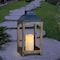 Exhart Exhart Metal/Wood Brown Solar Lantern 72522 - alternate 2